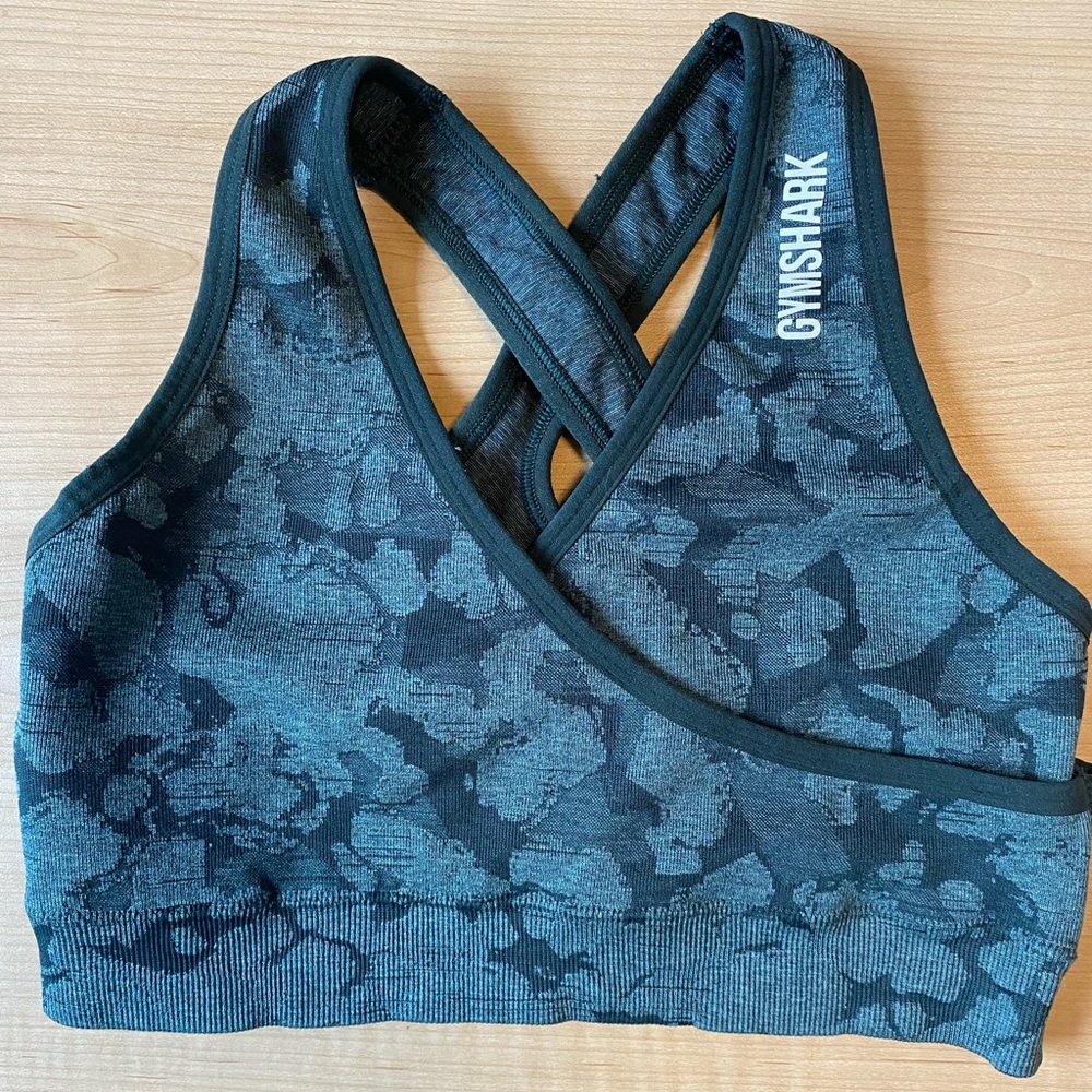 Gymshark Adapt Camo Sports Bra in Green